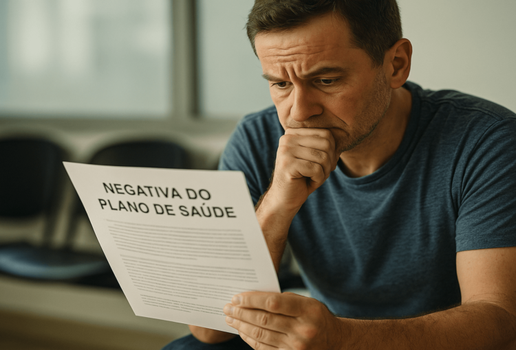 Paciente segurando documento enquanto aguarda resposta do plano de saúde, representando os impactos da ADI 7265 do STF.