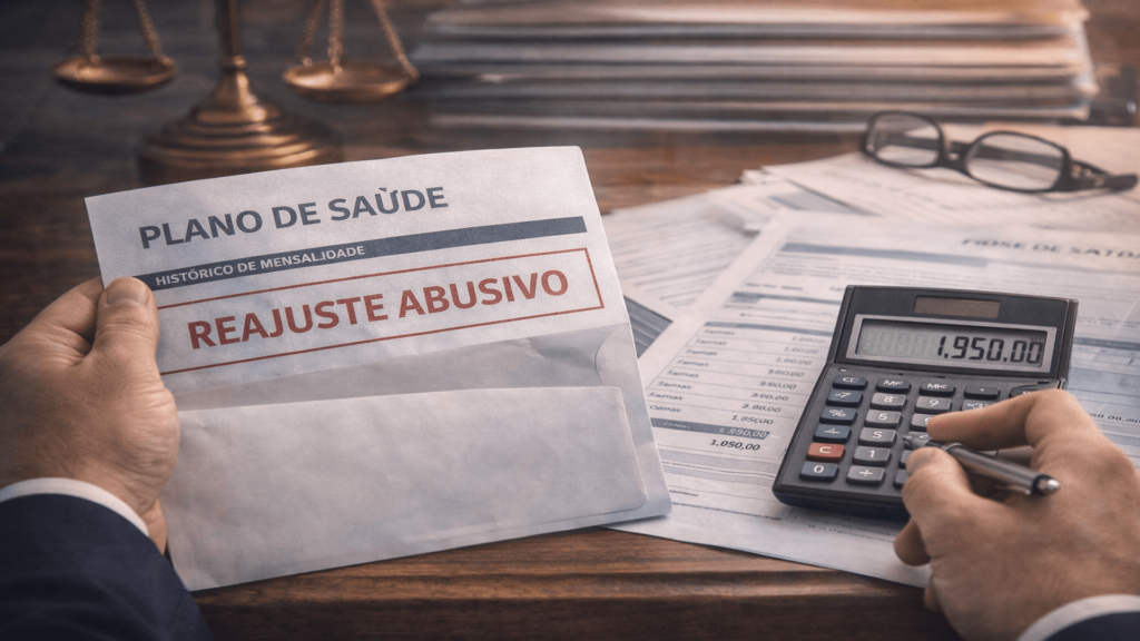 Consumidor analisa aumento abusivo do plano de saúde e possibilidade de devolução de valores pagos a mais.
