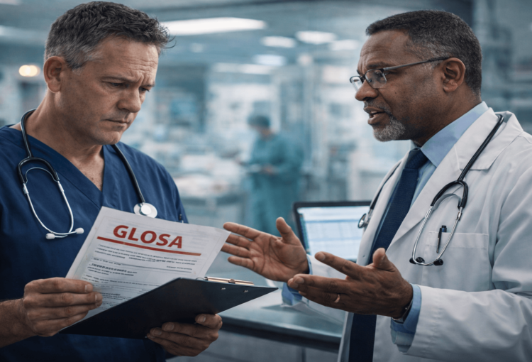 Artigo explicativo sobre glosas hospitalares, ética na auditoria médica e limites da interferência do plano de saúde no ato médico.