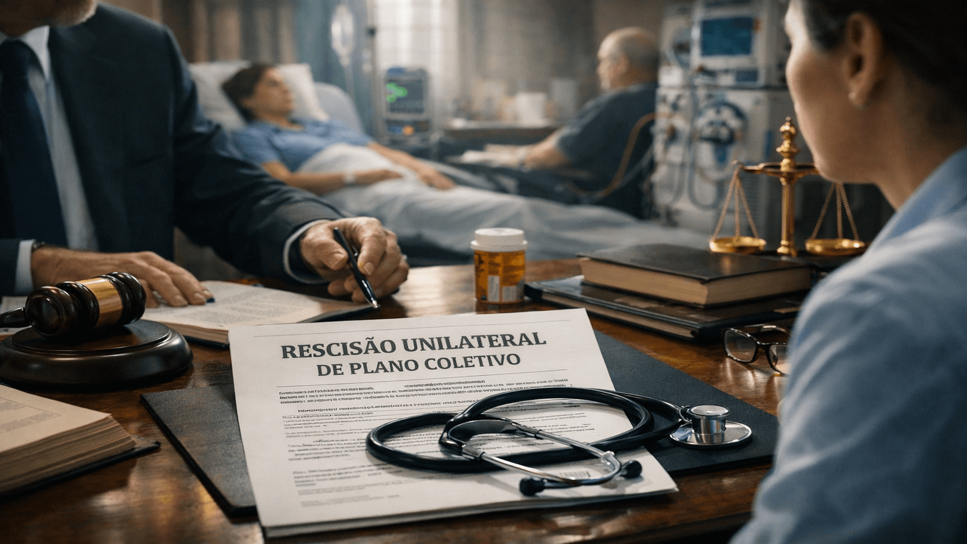 Artigo explicativo sobre rescisão unilateral de plano coletivo, manutenção de tratamento médico e portabilidade especial segundo a Lei 9.656/98 e princípios constitucionais.