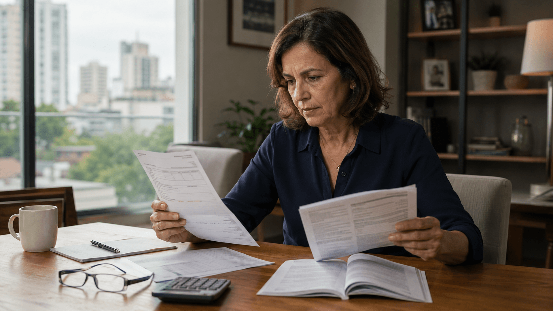 Beneficiária analisa o reajuste por faixa etária no boleto do plano de saúde e confere o contrato e as regras da ANS.